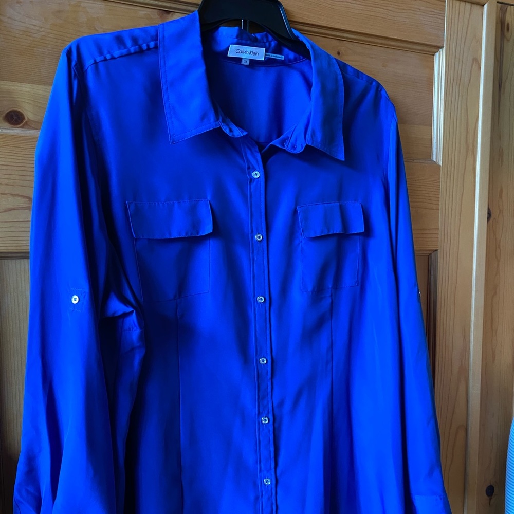 Calvin Klein blouse royal blue size 3X